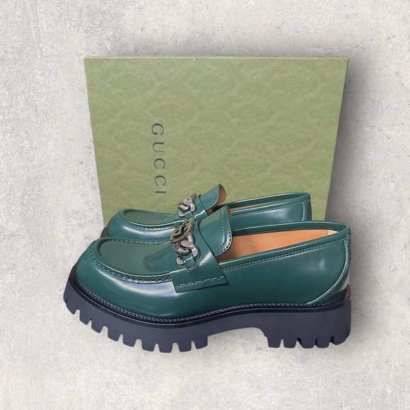 Gucci Logo Chunky Loafers - Picture 1 of 12